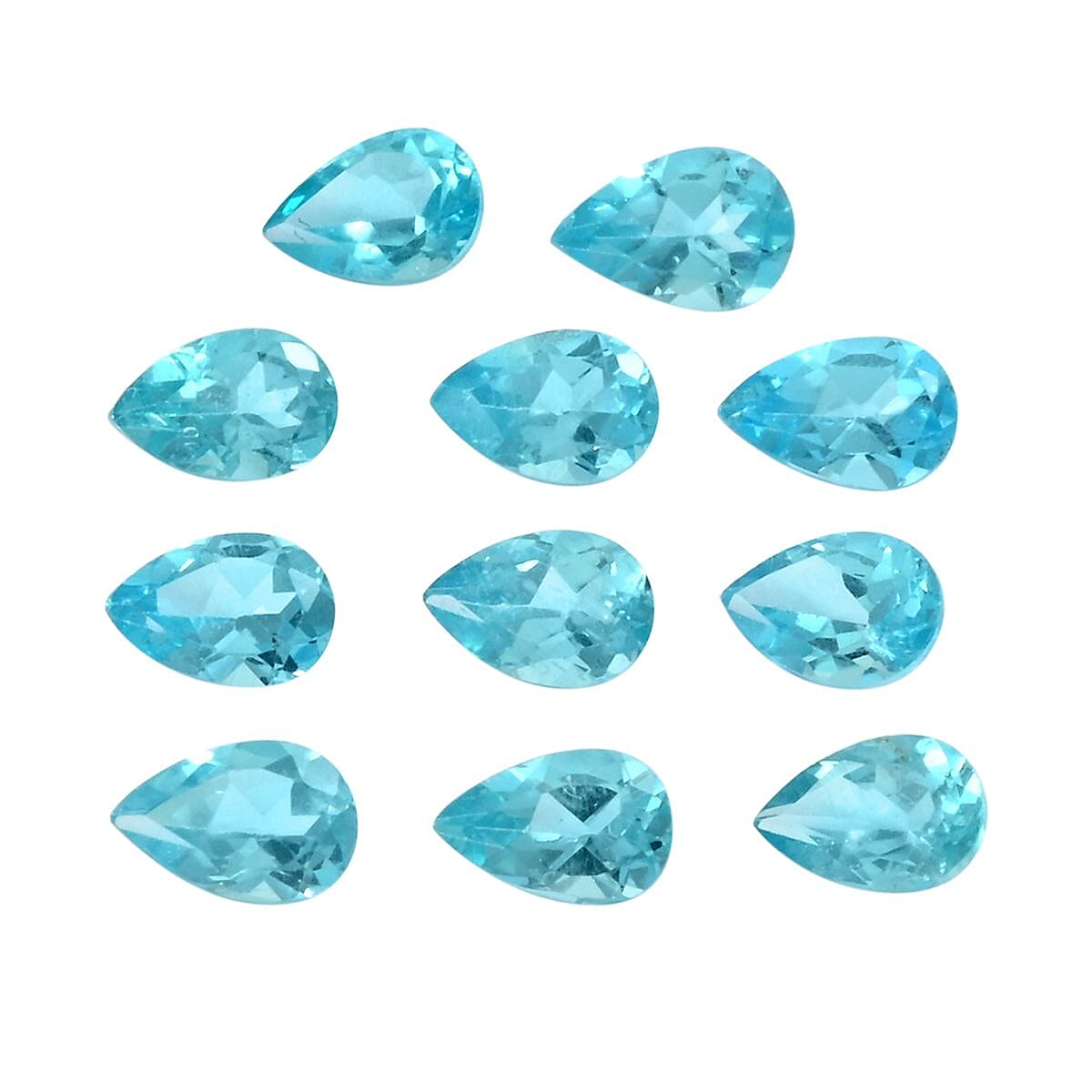 Blue Apatite Assoterd Box (Pear 6x4 mm) 5.00 ctw Loose Gemstone