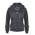 Hanton Dark Grey Sherpa Lined Zip Front Hoodie - S - Sticky add to cart bar