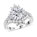 Clarte Eternal Collection Moissanite Ring in Sterling Silver (Size 10.0) 3.50 ctw - Sticky add to cart bar