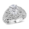 Clarte Harmony Collection Moissanite Ring in Sterling Silver (Size 10.0) 1.90 ctw - Sticky add to cart bar