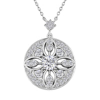Clarte Celestial Collection Moissanite 2.00 ctw Necklace in Platinum Over Sterling Silver 18 Inches