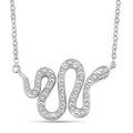 Clarte Serpent Collection Moissanite 0.20 ctw Necklace in Sterling Silver 18-20 Inches - Sticky add to cart bar