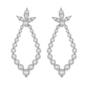 Clarte Icicle Collection Moissanite 2.20 ctw Earrings in Platinum Over Sterling Silver - Sticky add to cart bar