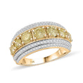 14K Yellow Gold Natural Yellow and White Diamond Ring (Size 10.0) 2.00 ctw - Sticky add to cart bar
