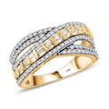 14K Yellow Gold Natural Yellow and White Diamond Ring - Sticky add to cart bar