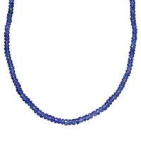 AAA Tanzanite 60.00 ctw Beaded Necklace in Rhodium Over Sterling Silver 18 Inches