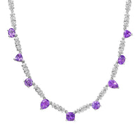 Karis Moroccan Rose 7.75 ctw Vintage Elegance Necklace in Platinum Bond (18 Inches)