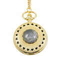 Strada Japanese Movement Labradorite Pocket Watch with Chain (36 Inches) in Goldtone 15.00 ctw - Sticky add to cart bar
