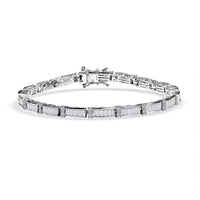 Luxuriant Lab Grown Diamond (G-H, SI) Bracelet in 18K Vermeil YG Over Sterling Silver (7.25 In) 4.00 ctw
