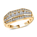 Luxuriant Lab Grown Diamond (G-H, SI) Ring in 18K Vermeil YG Over Sterling Silver (Size 12.0) 1.40 ctw - Sticky add to cart bar