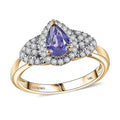 Luxoro AAA Madagascar Purple Sapphire and G-H I2 Diamond 1.10 ctw Ring in 10K Yellow Gold (Size 10.0) - Sticky add to cart bar