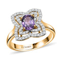Luxoro 10K Yellow Gold AAA Madagascar Purple Sapphire, Diamond (G-H, I2) (0.36 cts) Ring (Size 10.0) 1.37 ctw - Sticky add to cart bar