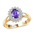 Dan Dennis Deal Luxoro 14K Yellow Gold AAA Madagascar Purple Sapphire, Diamond (G-H, I2) (0.36 cts) Ring (Size 10.0) 1.31 ctw - Sticky add to cart bar