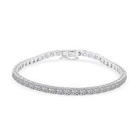 Luxuriant Lab Grown Diamond 7.00 ctw Bracelet in 14K White Gold (7.00 In) 6 Grams