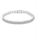 Luxuriant Lab Grown Diamond 10.00 ctw Bracelet in 14K White Gold (7.00 In) 9.26 Grams - Sticky add to cart bar