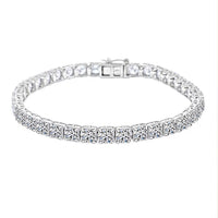 Luxuriant Lab Grown Diamond 10.00 ctw Bracelet in 14K White Gold (7.00 In) 9.26 Grams