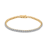 Luxuriant Lab Grown Diamond 5.00 ctw Bracelet in 14K Yellow Gold (7.00 In) 5.30 Grams