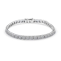 Luxuriant Lab Grown Diamond 8.00 ctw Bracelet in 14K White Gold (6.75 In) 7.10 Grams