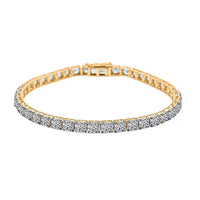Luxuriant Lab Grown Diamond 8.00 ctw Bracelet in 14K Yellow Gold (6.75 In) 7.18 Grams