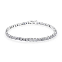 Luxuriant Lab Grown Diamond 6.00 ctw Bracelet in 14K White Gold (7.25 In) 5.84 Grams