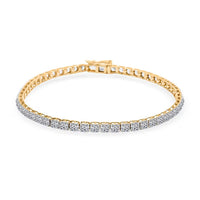 Luxuriant Lab Grown Diamond 6.00 ctw Bracelet in 14K Yellow Gold (7.25 In) 5.52 Grams