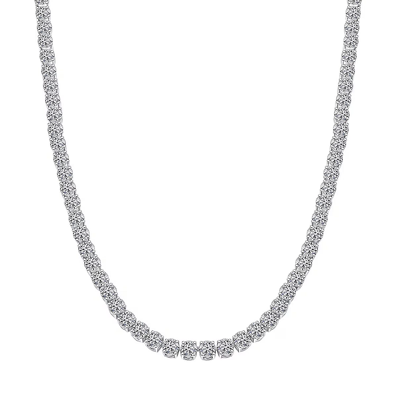 Luxuriant Lab Grown Diamond G VS 15.00 ctw Necklace in 14K White Gold 18 Inches 19.48 Grams