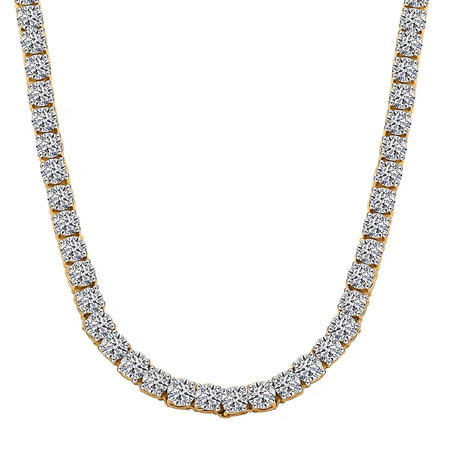 Luxuriant Lab Grown Diamond 10.00 ctw Necklace in 14K Yellow Gold 18 Inches 14 Grams