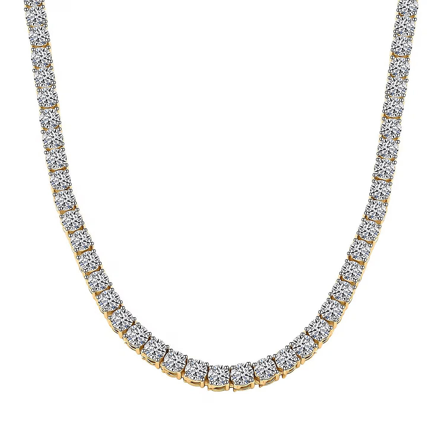 Luxuriant Lab Grown Diamond 20.00 ctw Necklace in 14K Yellow Gold 18.5 Inches 28.07 Grams