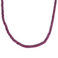 African Ruby Beaded Necklace (18 Inches) in 18K Vermeil YG over Sterling Silver 93.50 ctw