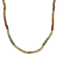 Multi Zircon  Necklace (Size - 18) in 18K YG Vermeil Sterling Silver 90.00 ctw