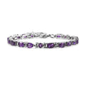 Doorbuster African Amethyst Fancy Bracelet in Stainless Steel (6.50 In) 8.90 ctw - Sticky add to cart bar