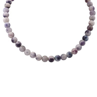 White Purple Quartz 250.00 ctw Beaded Necklace in Sterling Silver 18 Inches