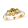 Premium Brazilian Heliodor, White Zircon Ring in 18K Vermeil YG Over Sterling Silver (Size 10.0) 1.40 ctw - Sticky add to cart bar
