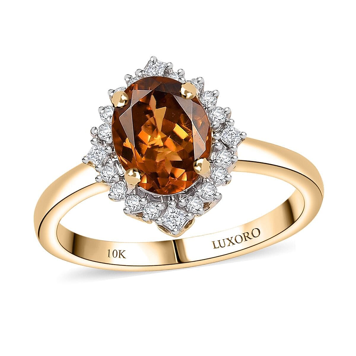 Certified & Appraised Luxoro 10K Yellow Gold AAA Golden Turkizite, Diamond (I2) (0.25 cts) Ring (Size 10.0) (Del. in 10-15 Days) 2.60 ctw