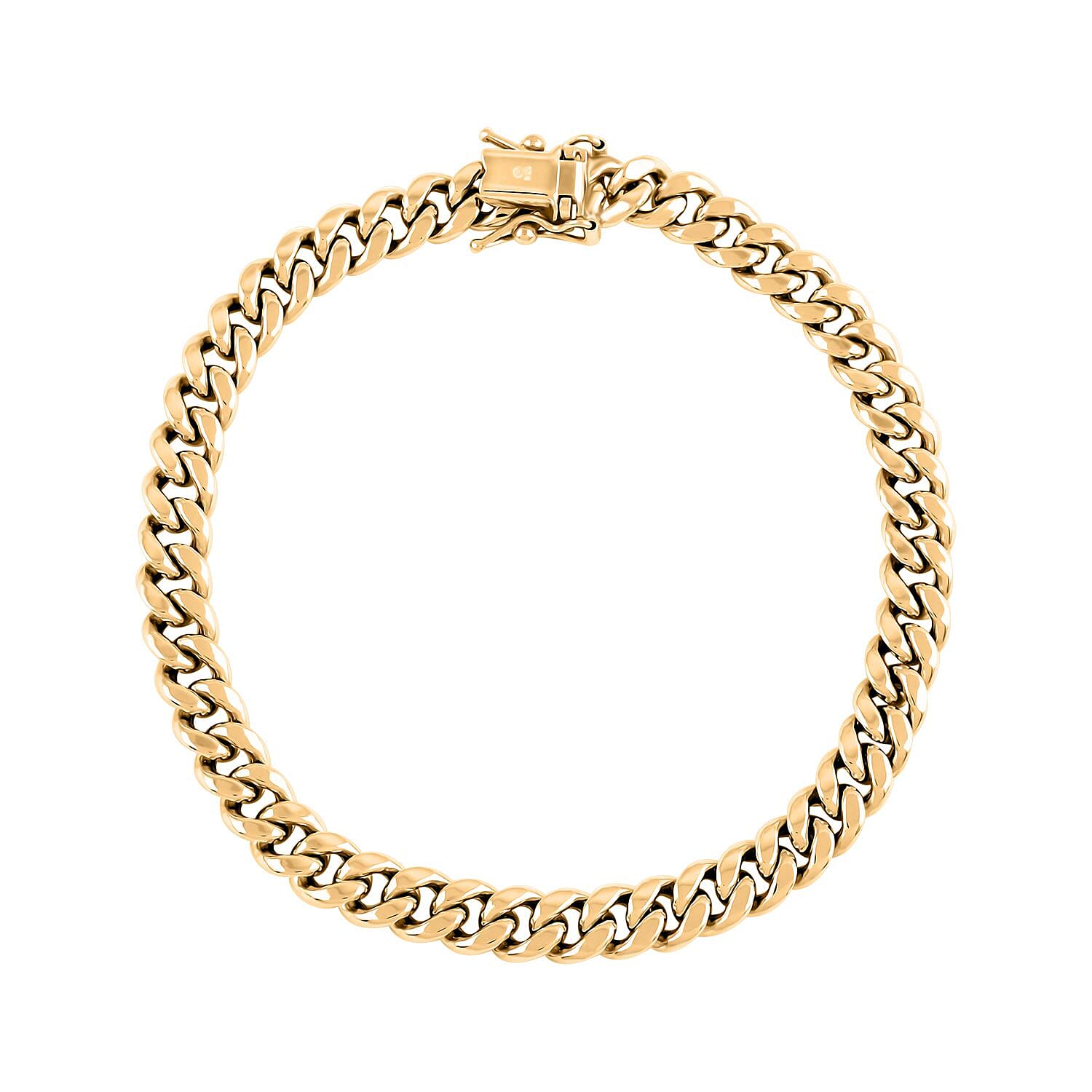 6.2mm Miami Cuban Chain Bracelet in 10K Yellow Gold (8.00 In) 6.10 Grams