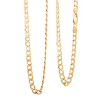 Cuban Chain Necklace in 14K Yellow Gold 9.70 Grams 24 Inches