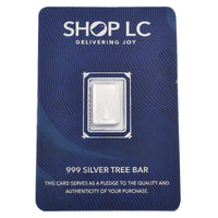 999.9 Fine Silver Tree of Life Bar 1 Grams