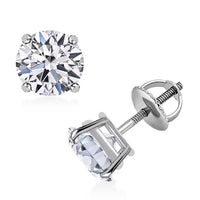 Luxuriant Lab Grown Diamond VS 4.00 ctw Stud Earrings in 14K Yellow Gold