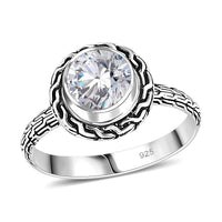 Bali Legacy 120 Facet Moissanite Ring in Sterling Silver (Size 10.0) 1.85 ctw