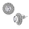 Bali Legacy 120 Facet Moissanite 1.50 ctw Stud Earrings in Sterling Silver - Sticky add to cart bar