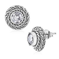 Bali Legacy 120 Facet Moissanite 1.50 ctw Stud Earrings in Sterling Silver