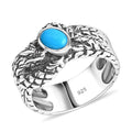 Bali Legacy Sleeping Beauty Turquoise 0.75 ctw Dragon Ring in Sterling Silver (Size 10.0) - Sticky add to cart bar