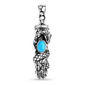 Bali Legacy Sleeping Beauty Turquoise 0.75 ctw Dragon Pendant without Chain in Sterling Silver - Sticky add to cart bar