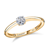 14K Yellow Gold Luxuriant Lab Grown Diamond (E-F, VS) Solitaire Ring (Size 10.0) 0.50 ctw
