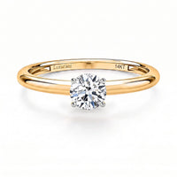 14K Yellow Gold Luxuriant Lab Grown Diamond (E-F, VS) Solitaire Ring (Size 10.0) 0.50 ctw