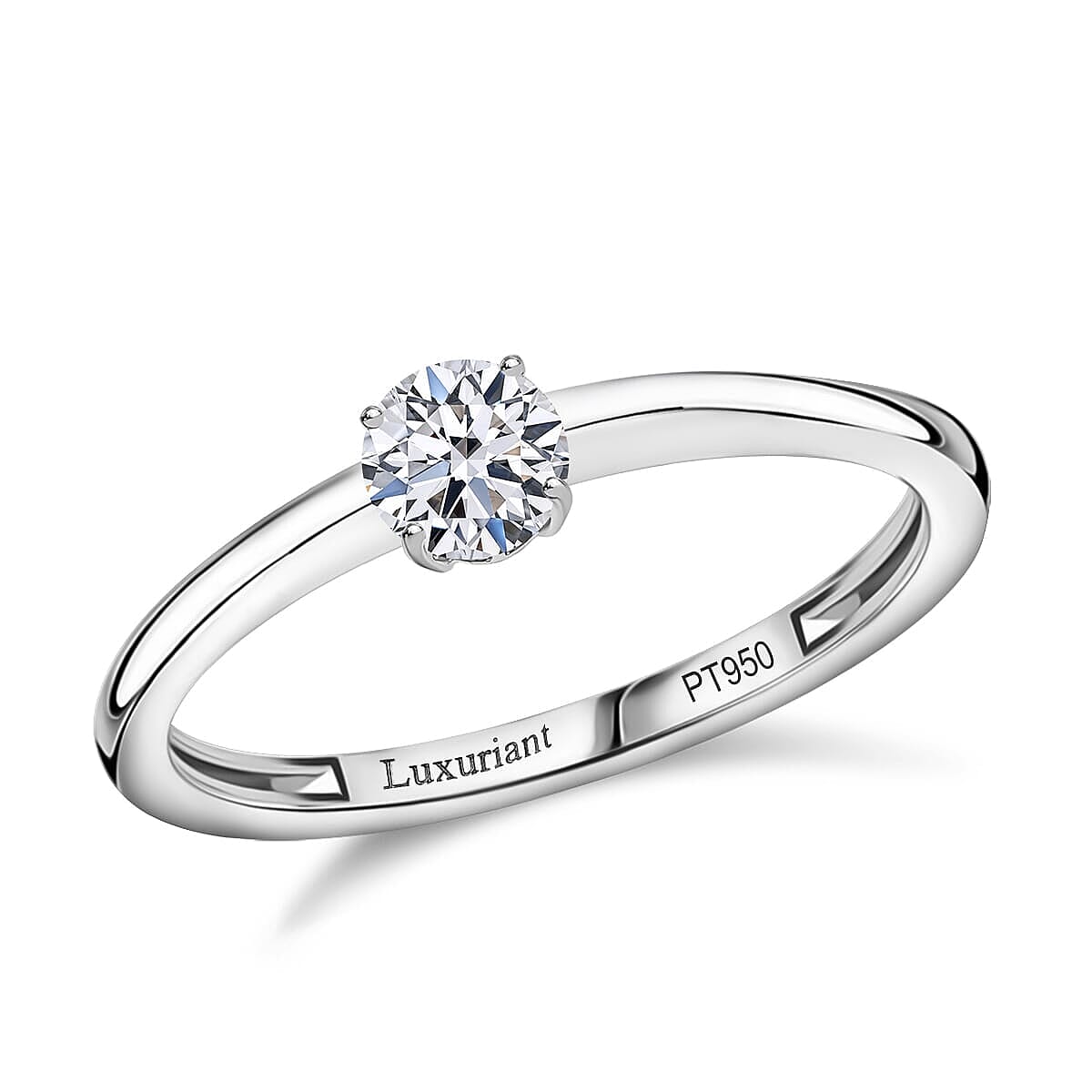 Luxuriant Lab Grown Diamond E-F VS 0.50 ctw Solitaire Ring in 950 Platinum