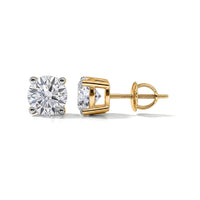 Luxuriant Lab Grown Diamond E-F VS 0.50 ctw Stud Earrings in 14K Yellow Gold