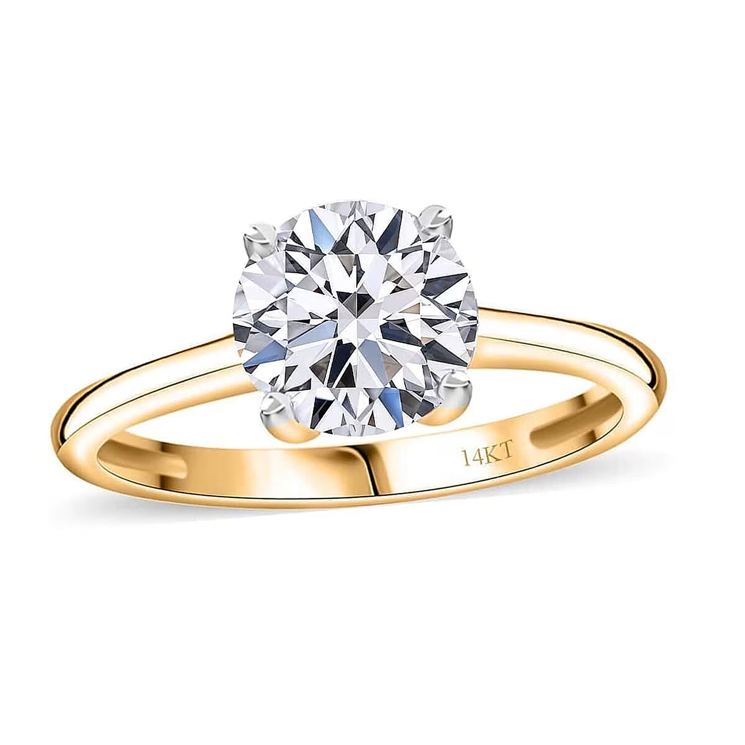 IGI Certified Luxuriant Lab Grown Diamond E-F VS 2.00 ctw Ring in 14K Yellow Gold