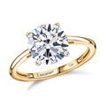 IGI Certified 14K Yellow Gold Luxuriant Lab Grown Diamond (E-F, VS) Solitaire Ring (Size 5.0) 4.00 ctw - Sticky add to cart bar