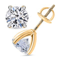 IGI Certified Luxuriant Lab Grown Diamond E-F VS 3.00 ctw Stud Earrings in 14K Yellow Gold - Sticky add to cart bar